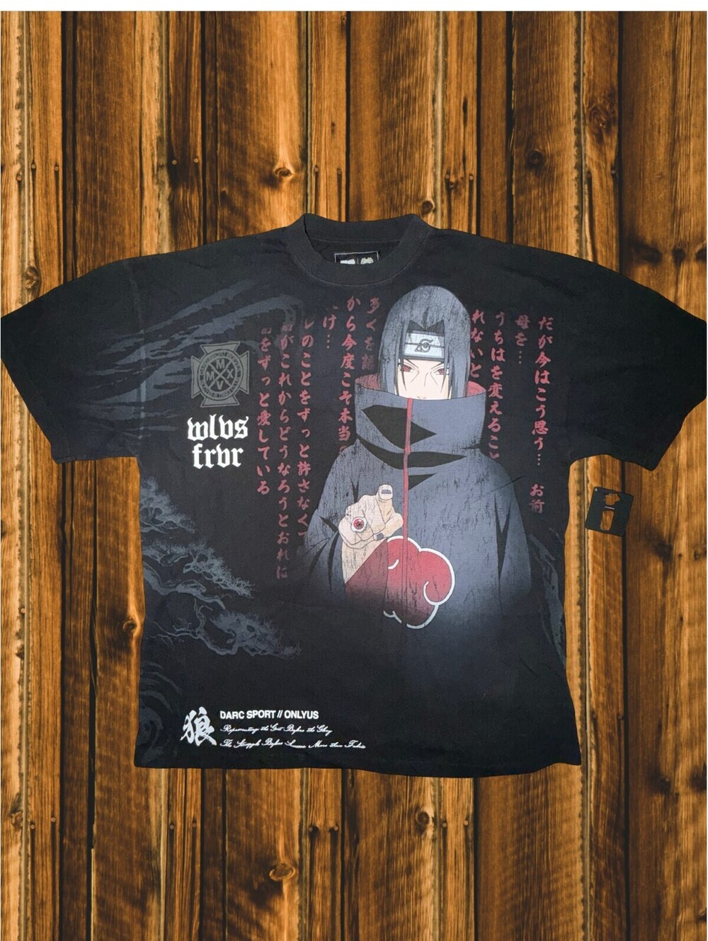 Darc Sport x Naruto Shippuden Akatsuki Itachi "Side-By-Side" Premium Tee Medium